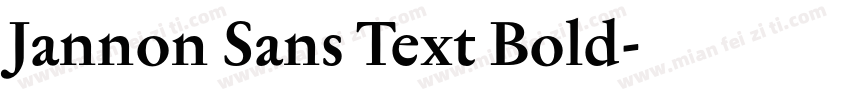 Jannon Sans Text Bold字体转换